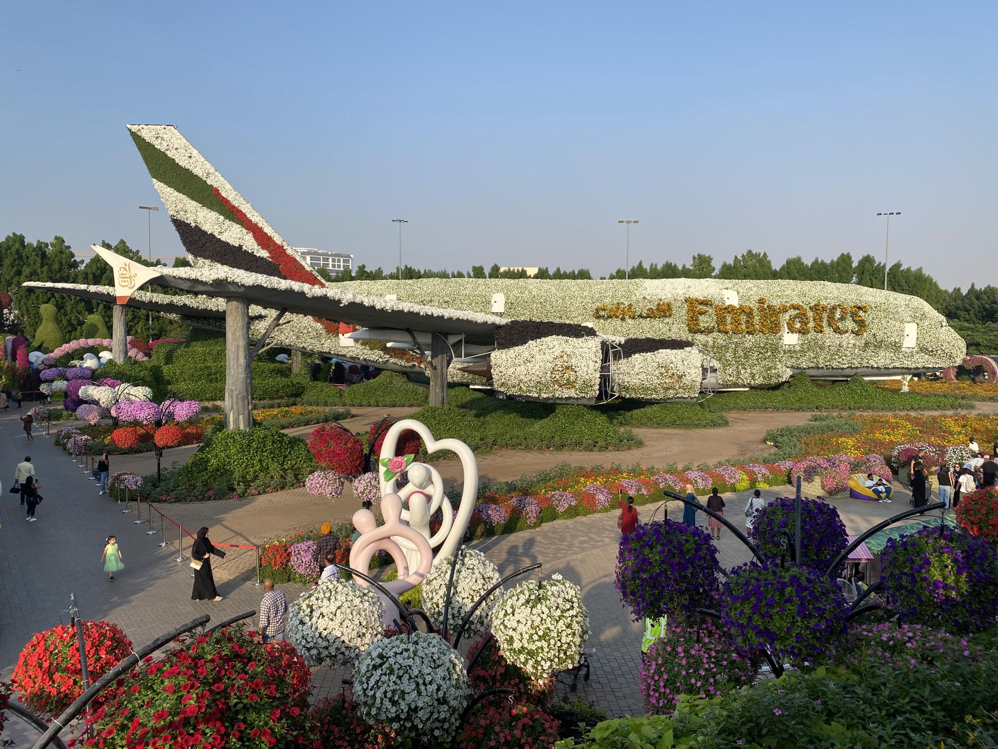 Emirates Plane Miracle Garden Dubai